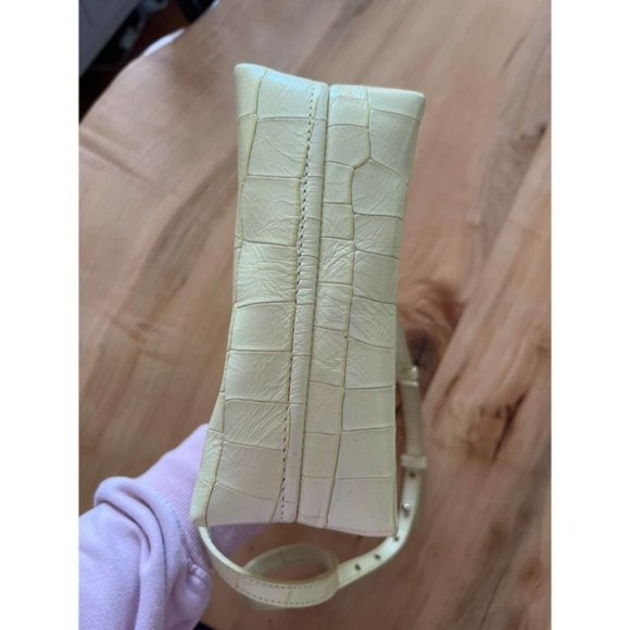 J. Lowery Leather Mini William Crossbody Tote Bag Women's Pastel Yellow NWOT - Picture 7 of 8